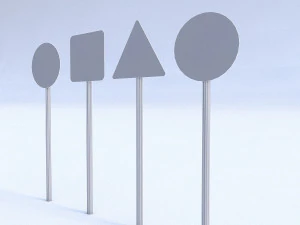 traffic signs 3D Model