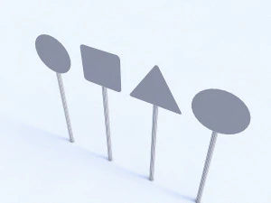 traffic signs 3D Model