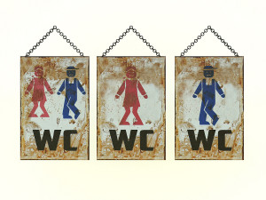 dirty wc sign 3D-Modell