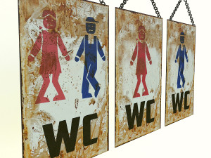 dirty wc sign 3D मॉडल