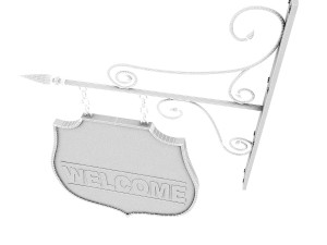 welcome sign 3D 模型