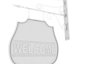 welcome sign 3D 模型