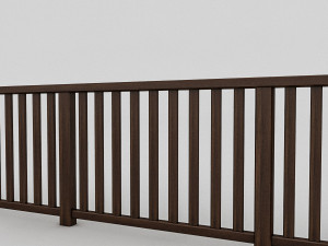 wood railing 2 Modelo 3D