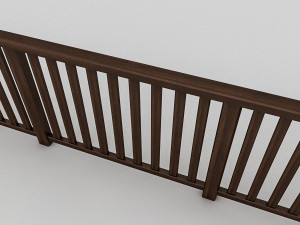 wood railing 2 Modelo 3D
