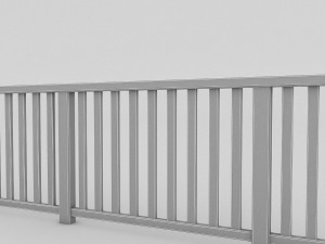 wood railing 2 Modelo 3D