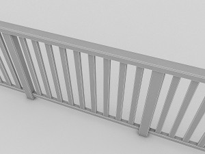 wood railing 2 Modelo 3D