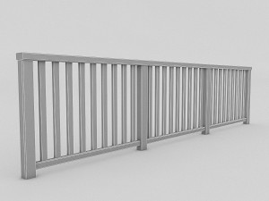 wood railing 2 Modelo 3D