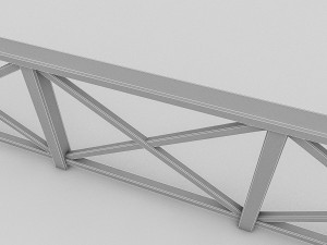 wood railing 3 3D Model