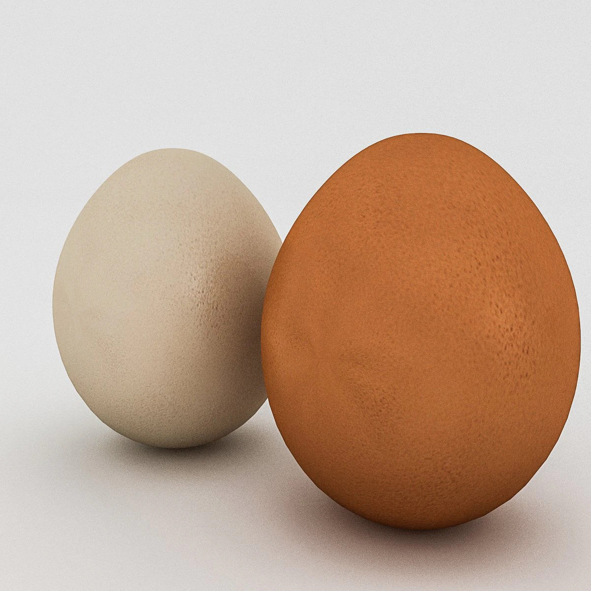 white and yellow eggs 3D Model .c4d .max .obj .3ds .fbx .stl .blend