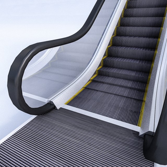 3d escalator Model 3D .c4d .max .obj .3ds .fbx .stl .blend 