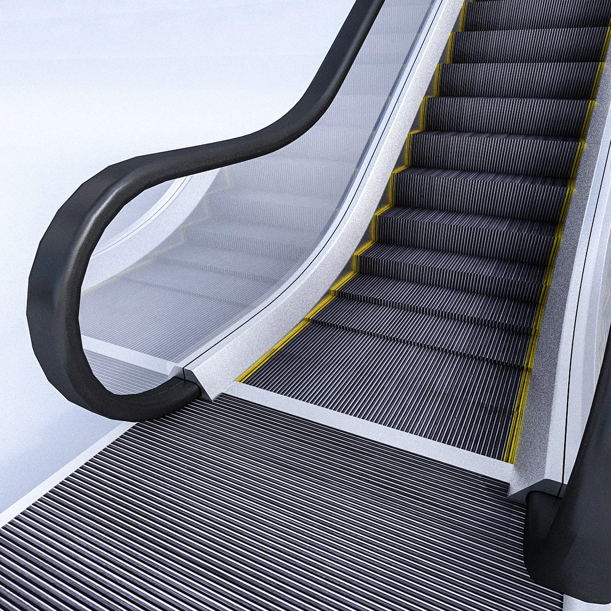 3d escalator 3D Model .c4d .max .obj .3ds .fbx .stl .blend 