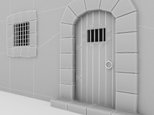 medieval castle door 3D 모델