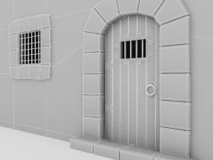 medieval castle door 3D Model