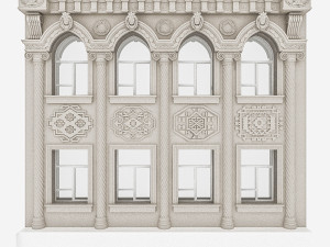 classic building window system 3D 모델