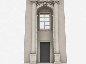 sistema de puerta de edificio clásico Modelo 3D