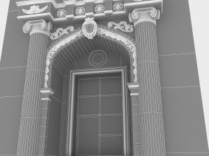 classic building door system 3D Model