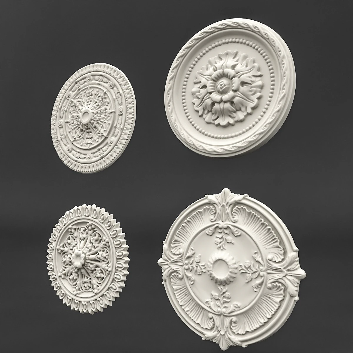 classic ceiling pattern 01 3D Model .c4d .max .obj .3ds .fbx .stl .blend 