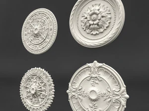 Классический рисунок потолка 01 3D Модель