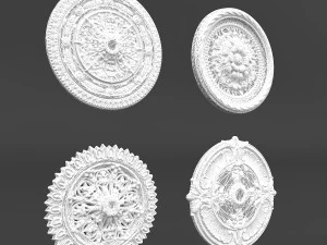 classic ceiling pattern 01 3D Model