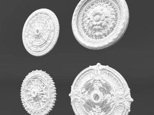 classic ceiling pattern 01 3D Model