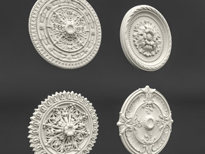 classic ceiling pattern 01 Model 3D