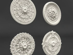 classic ceiling pattern 01 3D Model