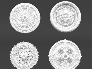 classic ceiling pattern 01 Model 3D