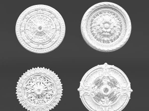 classic ceiling pattern 01 3D Model