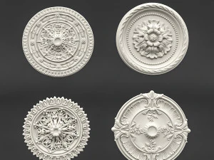 classic ceiling pattern 01 3D Model