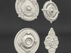 classic ceiling pattern 02 3D 모델
