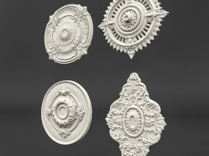 classic ceiling pattern 02 Model 3D