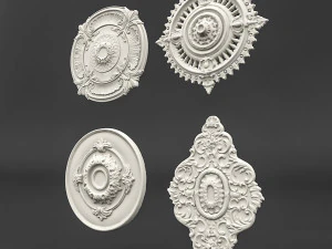 classic ceiling pattern 02 3D Model