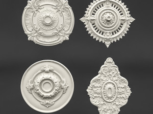 classic ceiling pattern 02 Model 3D