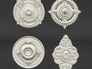 classic ceiling pattern 02 3D Model