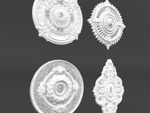 classic ceiling pattern 02 Model 3D