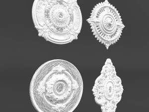 classic ceiling pattern 02 3D Model