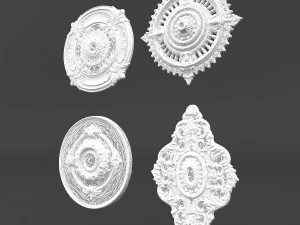 classic ceiling pattern 02 3D Model
