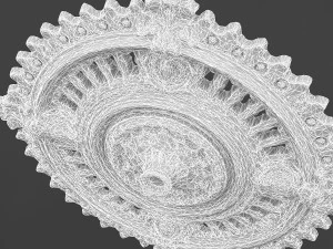 classic ceiling pattern 02 3D Model