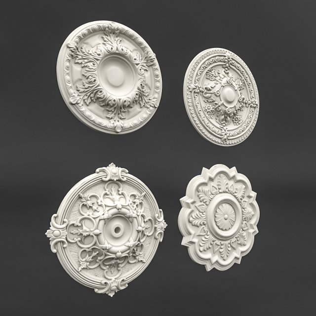 classic ceiling pattern 03 Model 3D .c4d .max .obj .3ds .fbx .stl .blend 