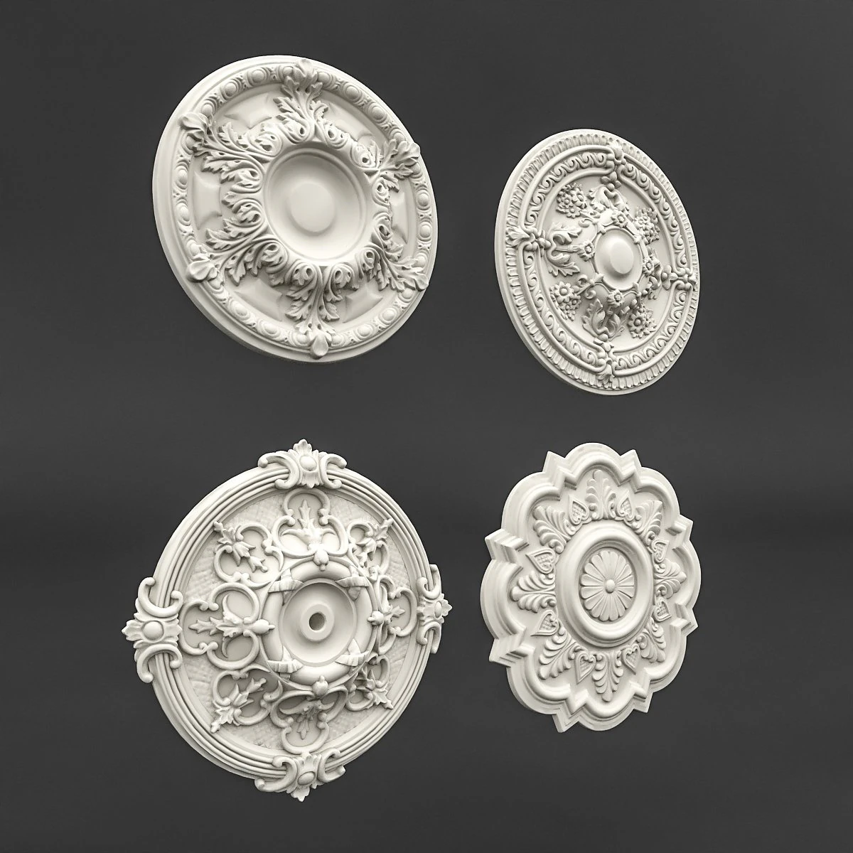 classic ceiling pattern 03 3D Model .c4d .max .obj .3ds .fbx .stl .blend 