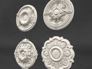 classic ceiling pattern 03 Model 3D