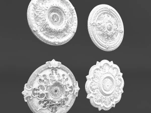 classic ceiling pattern 03 3D Model