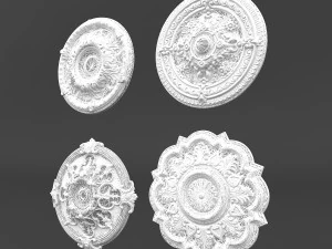 classic ceiling pattern 03 3D Model