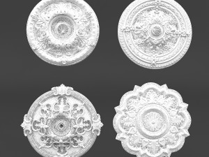 classic ceiling pattern 03 Model 3D