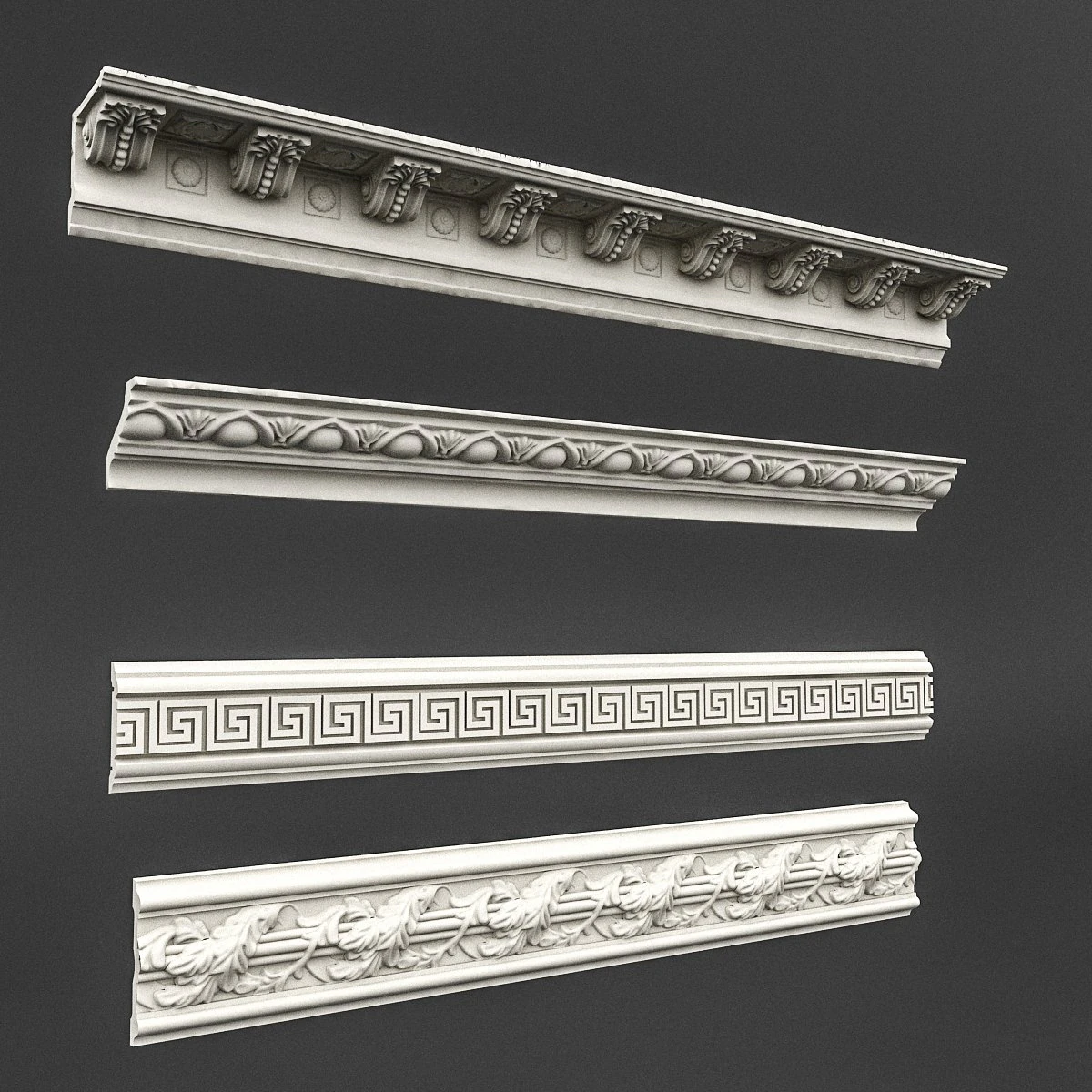 classic ceiling pattern 04 3D Model .c4d .max .obj .3ds .fbx .stl .blend 