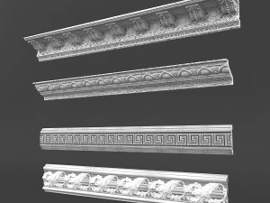 classic ceiling pattern 04 3D Model