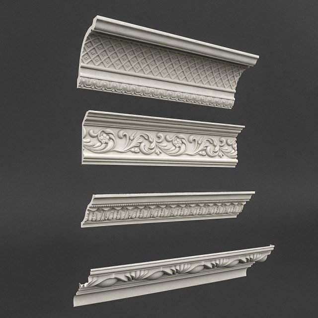 classic ceiling pattern 05 3D Model .c4d .max .obj .3ds .fbx .stl .blend 