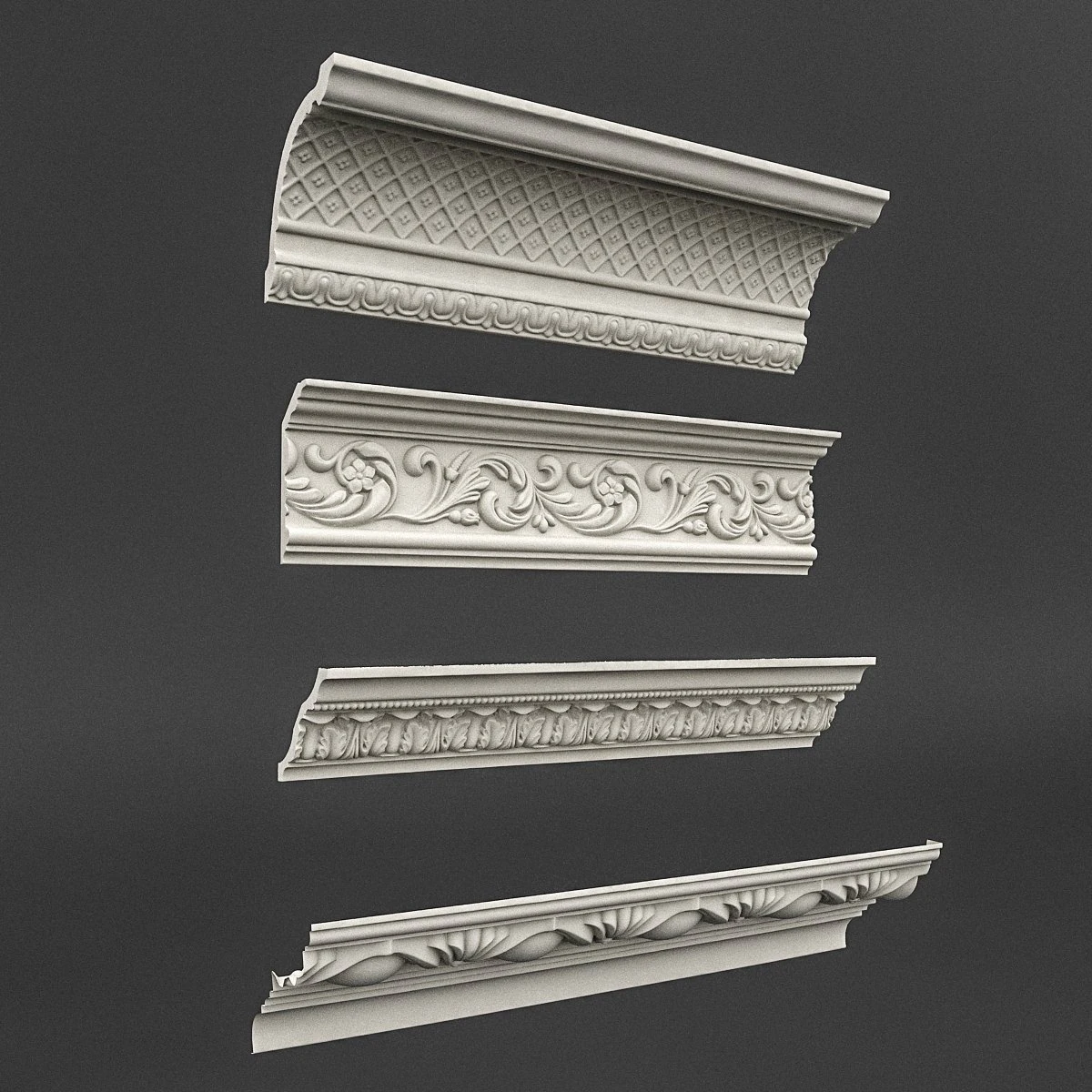 classic ceiling pattern 05 3D Model .c4d .max .obj .3ds .fbx .stl .blend 