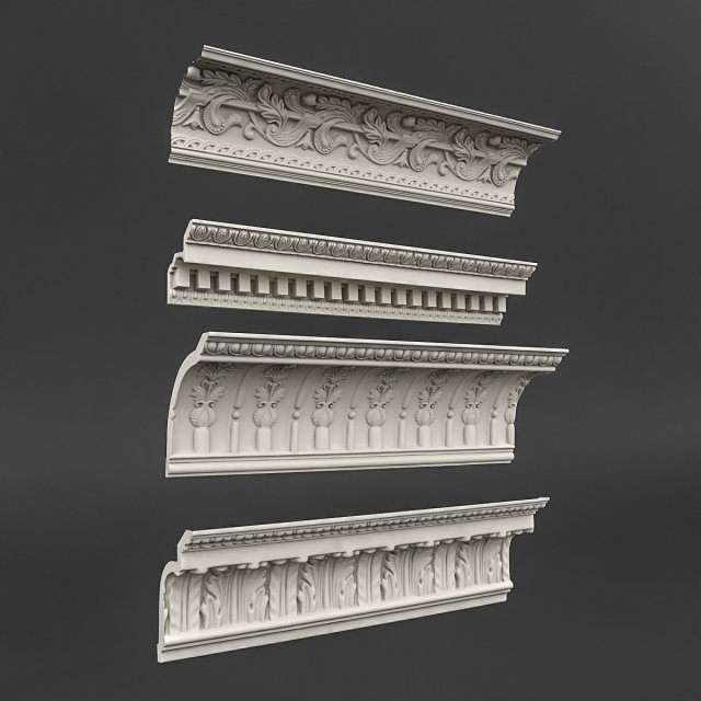 classic ceiling pattern 06 Model 3D .c4d .max .obj .3ds .fbx .stl .blend 