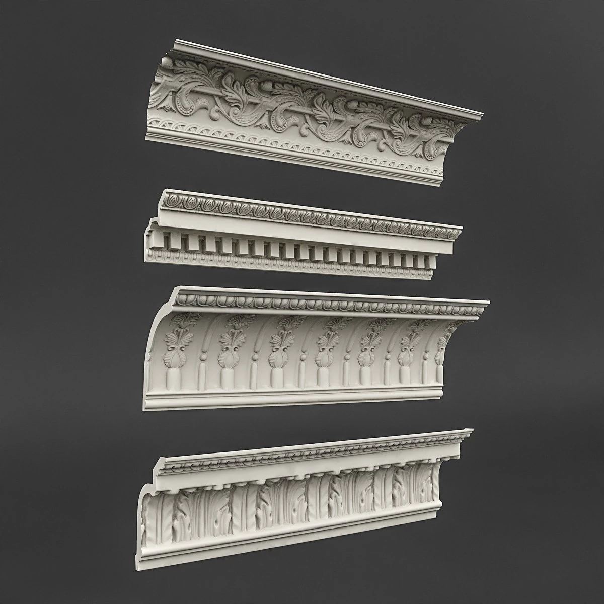 classic ceiling pattern 06 3D Model .c4d .max .obj .3ds .fbx .stl .blend 